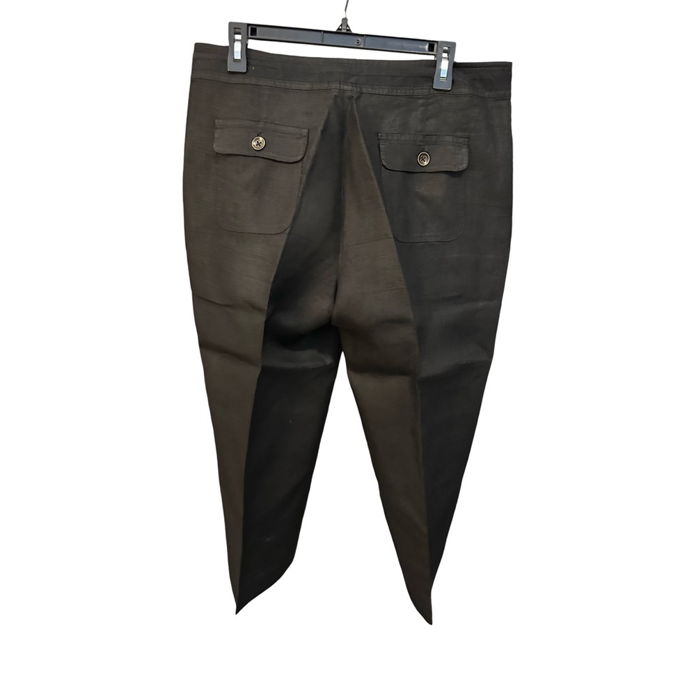 Talbots Black Linen Drawstring Pants - image 2